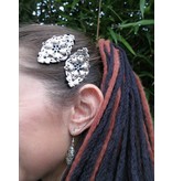 Goth Silver Snowflake Hair Clip