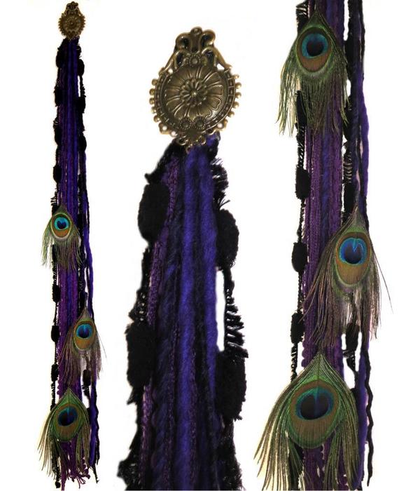 Purple Dream (Peacock) hip tassel