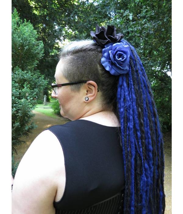 Midnight Blue Goth Dreadlocks Hair Piece