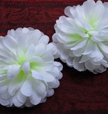 White Chrysanthemum Hair Flower 2 x