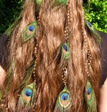 Peacock Feather Extensions Set 16 or 20 Feathers