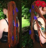 Ostrich & Peacock Feather Hair Piece