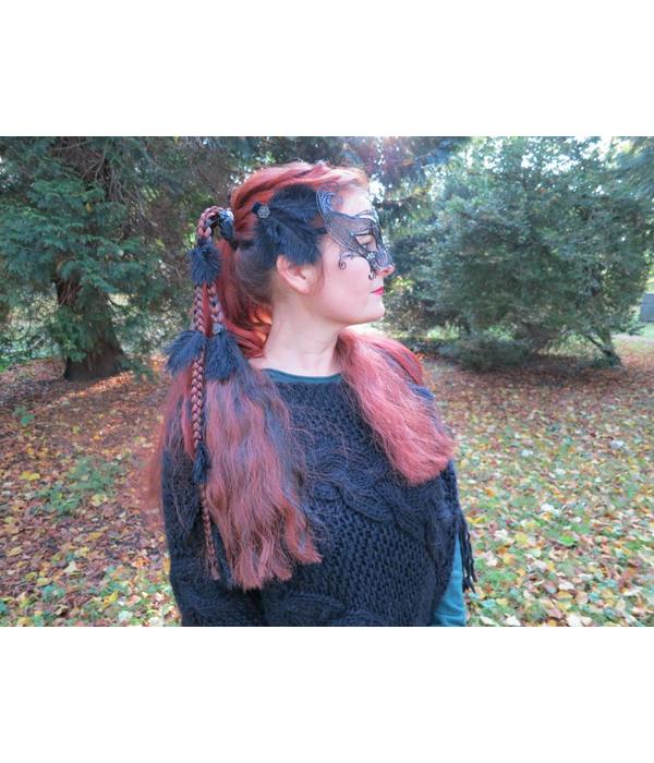 Ostrich Feather Hair Clip Flora