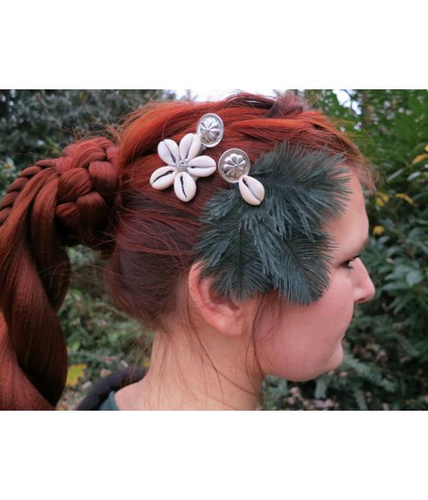 Cowry Ostrich Feather Tribal Fascinator