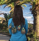 Peacock Feather Hair Pieces M Set - Color 3