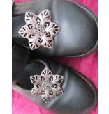 Goth Silver Flower Shoe & Hair Clip