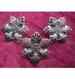 Goth Silver Flower Shoe & Hair Clip