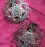 Hair Flower Gothic Silver Ornament