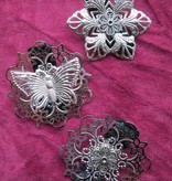 Gothic Hair Jewelry Set, silver