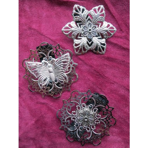 Gothic Hair Jewelry Set, silver