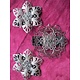 Boho Hair Flower Set, silver