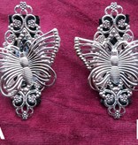 Butterfly Hair Jewelry & Shoe Clip, silver