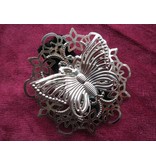 Tribal Fusion Fascinator Set Butterfly, silver