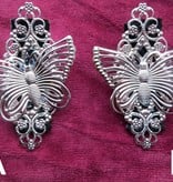 Tribal Fusion Fascinator Set Butterfly, silver