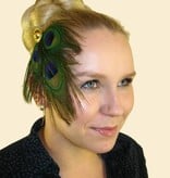 Peacock Feather Tribal Headpiece Gold