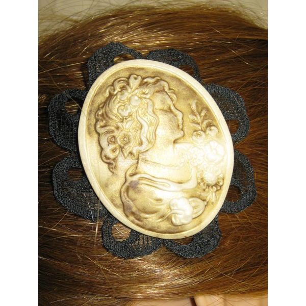 Steampunk Cameo Clip Victoria