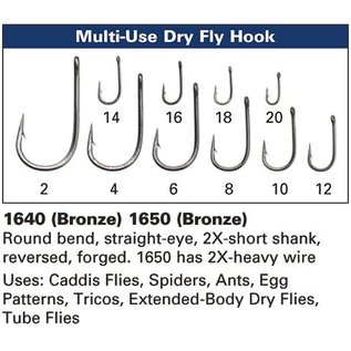 Daiichi Daiichi 1640 Multi-Purpose Dry Fly Hook, 25-pack