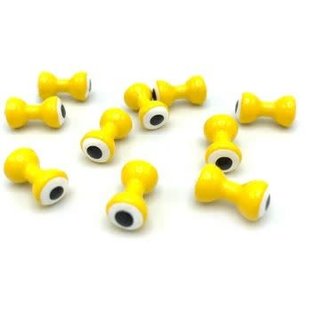 Hareline Dubbin Hareline Double Pupil Lead Eyes - Yellow