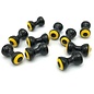 Hareline Dubbin Hareline Double Pupil Eyes - Black with Yellow