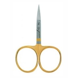 Iris Scissor, 3-1/2", Gold Loops, Straight