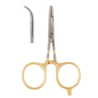 Dr. Slick Dr. Slick Scissor Clamp, 4", Gold Loops, Curved