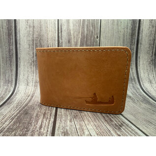 Scaled Back Leather Gates Lodge Logo Wallet