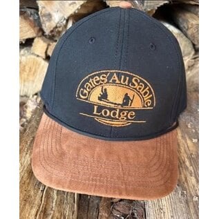 Legacy Legacy Gates Logo Mid-Pro Snapback Trucker - Black/Caramel Suede with cord