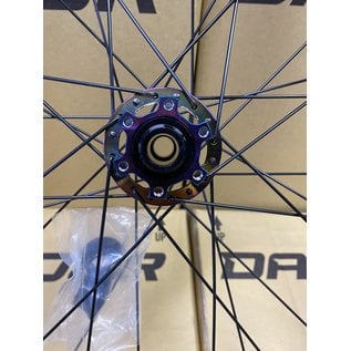 2022 Dartmoor Shield Wheelset 26", singlespeed, 135x10mm, 10T Driver,  100x15/110x20mm 32H, black anodized with petrol color hubs