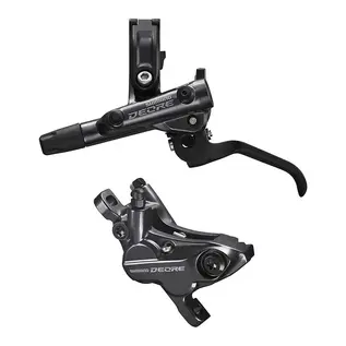 SHIMANO DISC BRAKE ASSEMBLED SET/J-kit, DEORE, BL-M6100(L), BR-M6100(F), W/O ADAPTER, METAL PAD (W/O FIN), 1000MM HOSE (SM-BH90-SS BLACK),