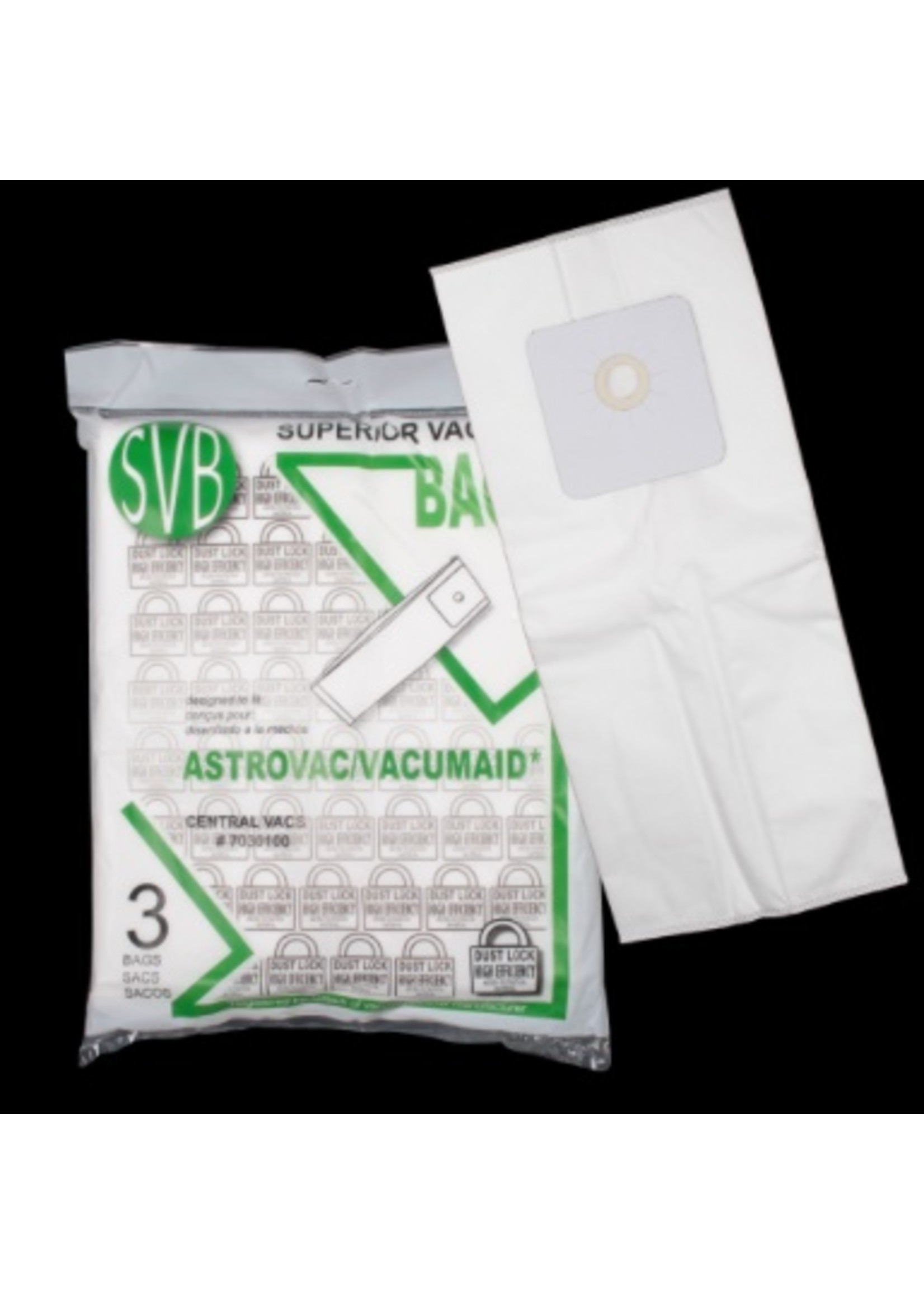 Astrovac Vacumaid, Astrovac Dustlock Central Vac Bags (3 Pack) Vacworks