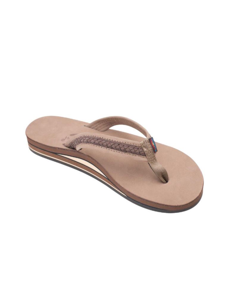 rainbow sandals women's double layer narrow strap
