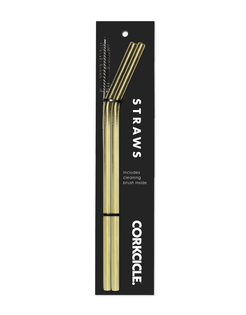 Corkcicle Straws - Gold
