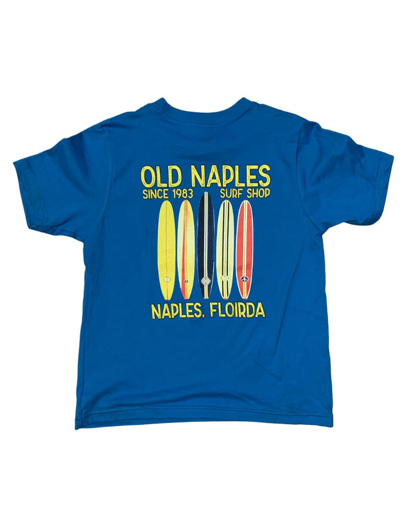 Old Naples Surf Shop ONSS Kids Old School Boards T-Shirt