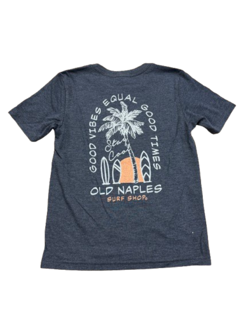 Old Naples Surf Shop ONSS Kid's Good Times Tee Navy