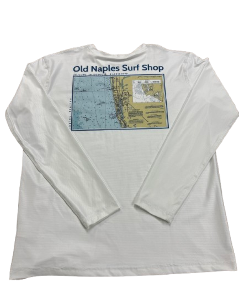 Old Naples Surf Shop ONSS Nautical Chart Long Sleeve UV Shirt