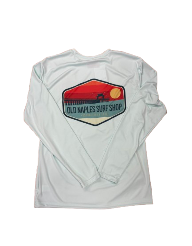 Old Naples Surf Shop ONSS Sunset Patch UV L/S Shirt