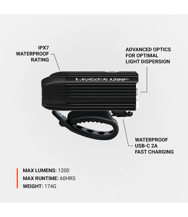 Lezyne Lite Drive 1200+ Headlight -Black