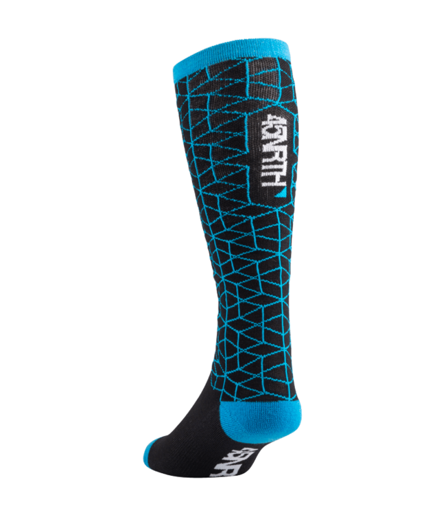 45NRTH Lumi Midweight Knee High Wool Sock - 11", Blue, Large