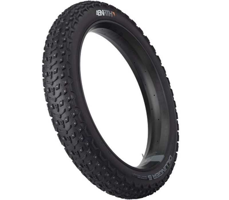 45NRTH Dillinger 5 Tire - 26 x 4.6, Tubeless, Folding, Black, 60tpi, 258 Steel Carbide Studs Black 26x4.6