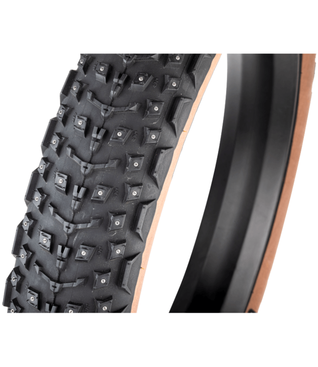 45NRTH Dillinger 5 Tire - 27.5 x 4.5, Tubeless, Folding, Tan, 60tpi, 252 Concave Carbide Aluminum Studs