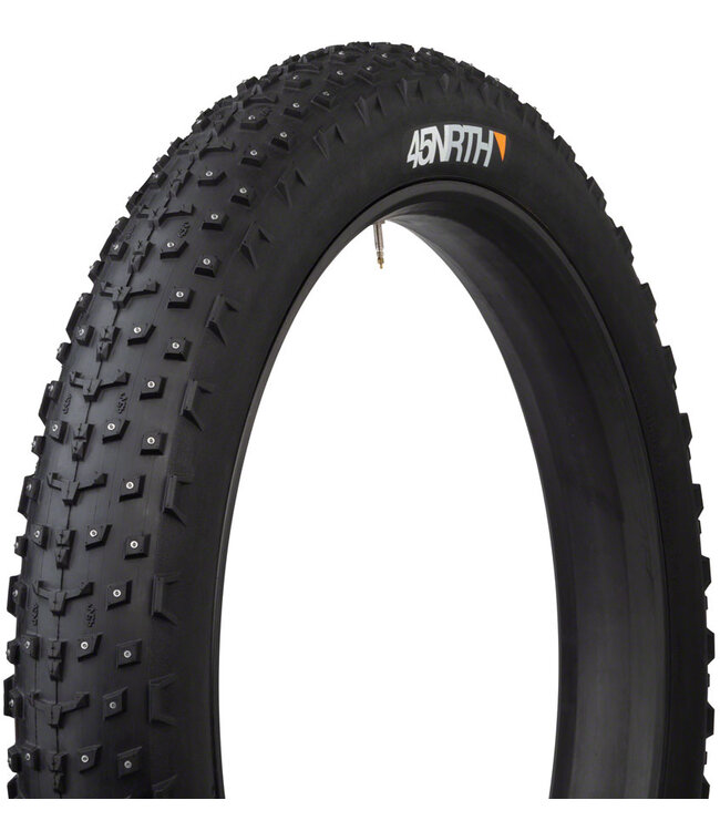 45NRTH Dillinger 4 Tire - 27.5 x 4 Tubeless Folding Black 120tpi 252 Concave Carbide Aluminum Studs