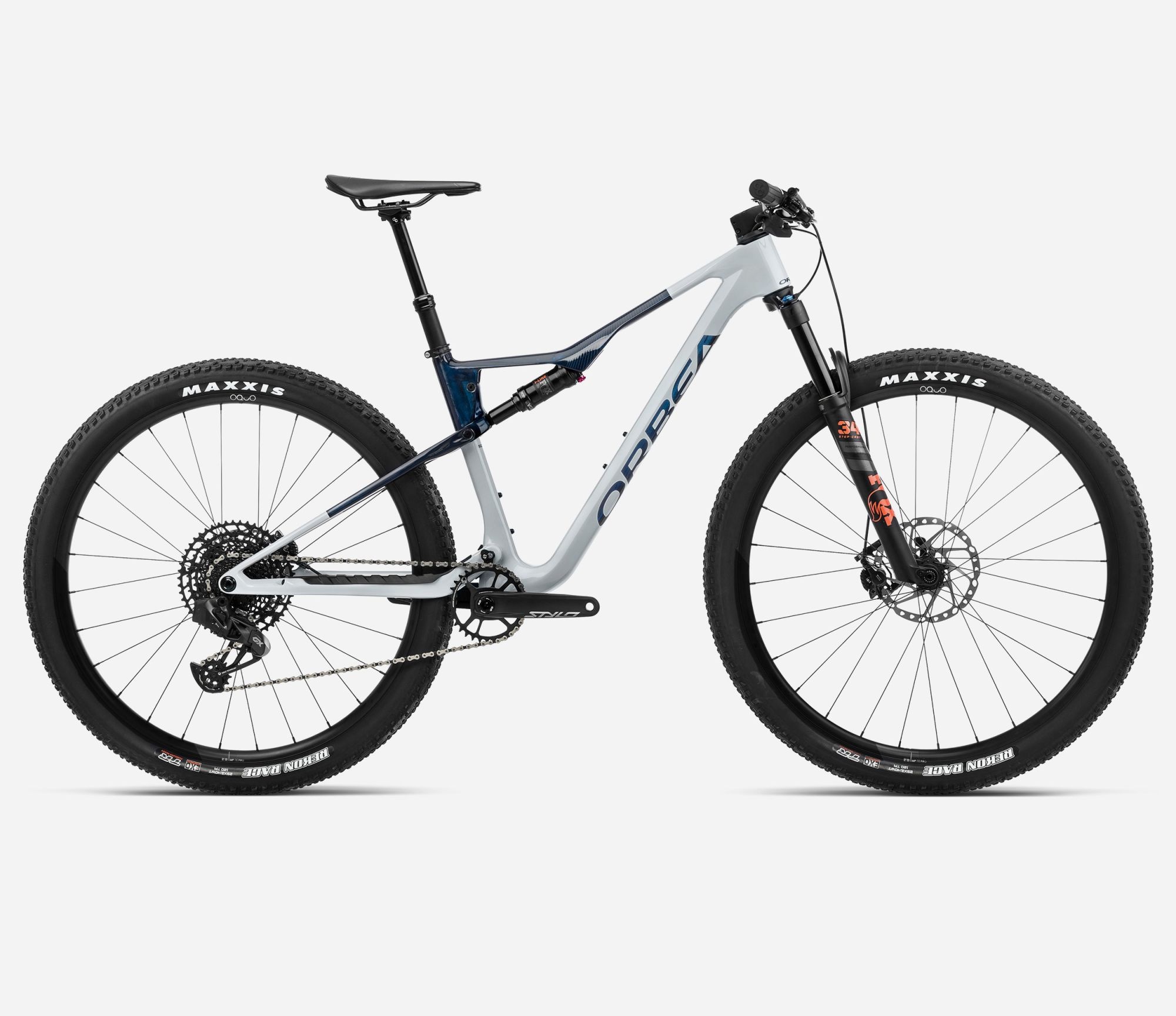 2023 Orbea Oiz M11 AXS Halo Silver-Blue Carbon View (Gloss) - L