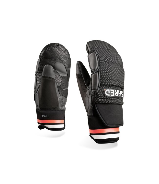 Shred Ski Race Protective Mittens Blk