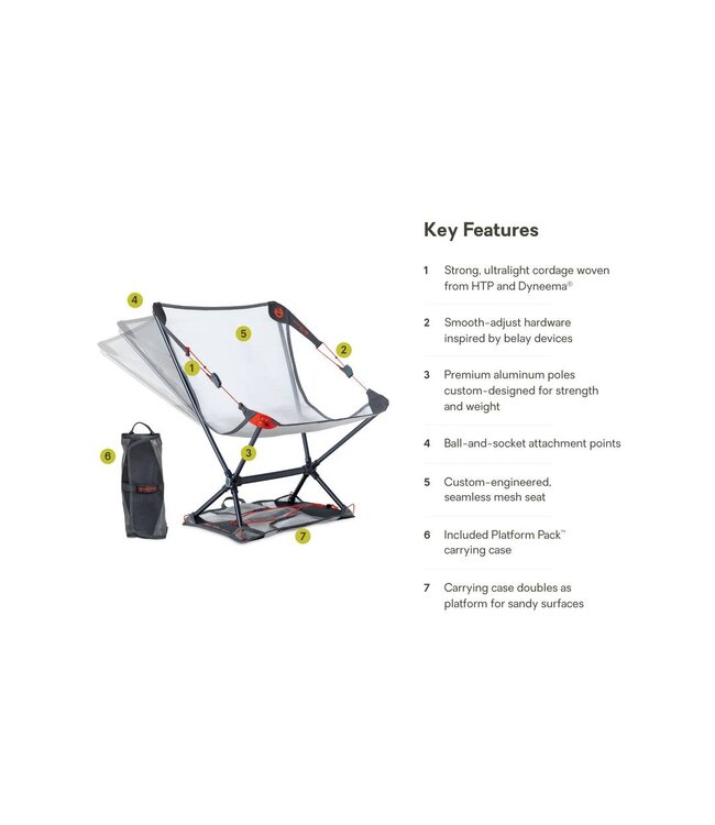 NEMO Equipment Moonlite Elite Reclining BackPacking Camp Chair