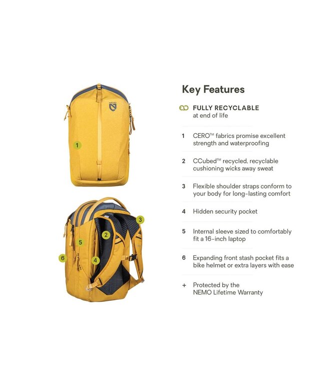 NEMO Equipment Vantage 26L Endless Promise Everyday Adventure Daypack