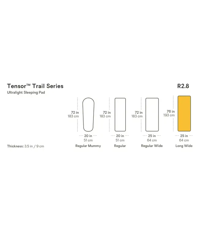 NEMO Equipment Tensor Trail Ultralight Insulated Sleeping Pad