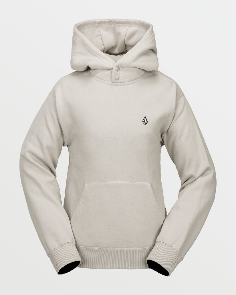 Volcom Damen Hoodie „Costus P/O Fleece“ – Kuschelig, Mit Steinstickerei & Doppelknopf