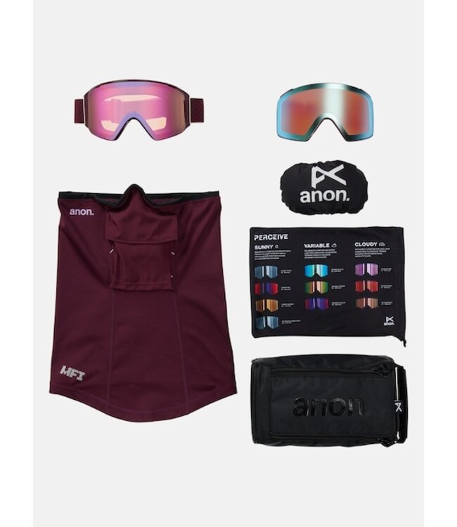 Anon 2026 M4S Goggles (Cylindrical) + Bonus Lens + MFI® Face Mask