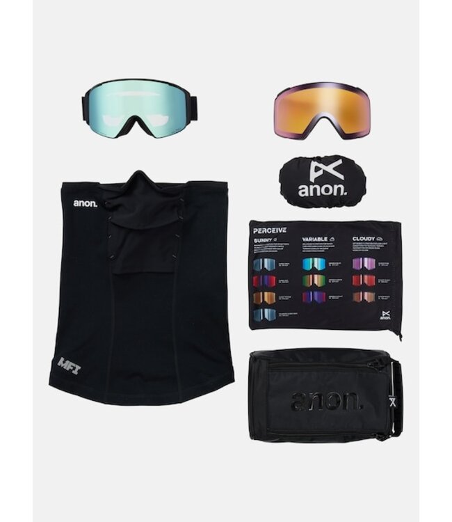 Anon 2026 M4S Goggles (Cylindrical) + Bonus Lens + MFI® Face Mask