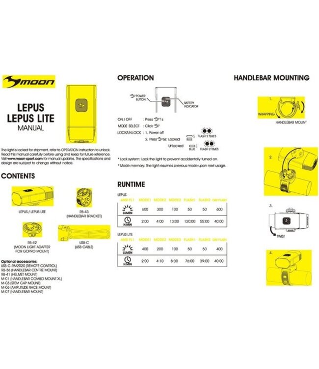 Moon Lepus C1 600LM Headlight